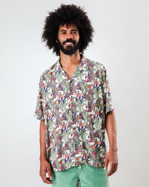 Helios Aloha Shirt Ecru from Brava Fabrics