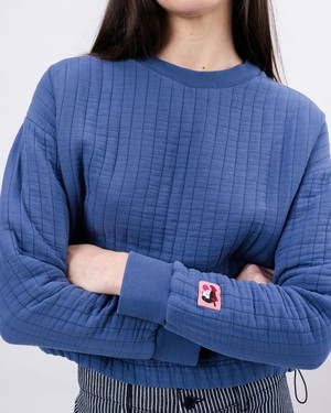 Brava Gum Quilt Sweatshirt Indigo from Brava Fabrics