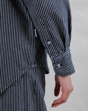 Striped Denim Long Overshirt from Brava Fabrics