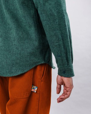 Pizza Flannel Overshirt Green from Brava Fabrics