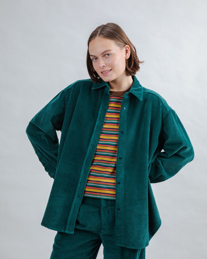 Corduroy Long Overshirt Green from Brava Fabrics