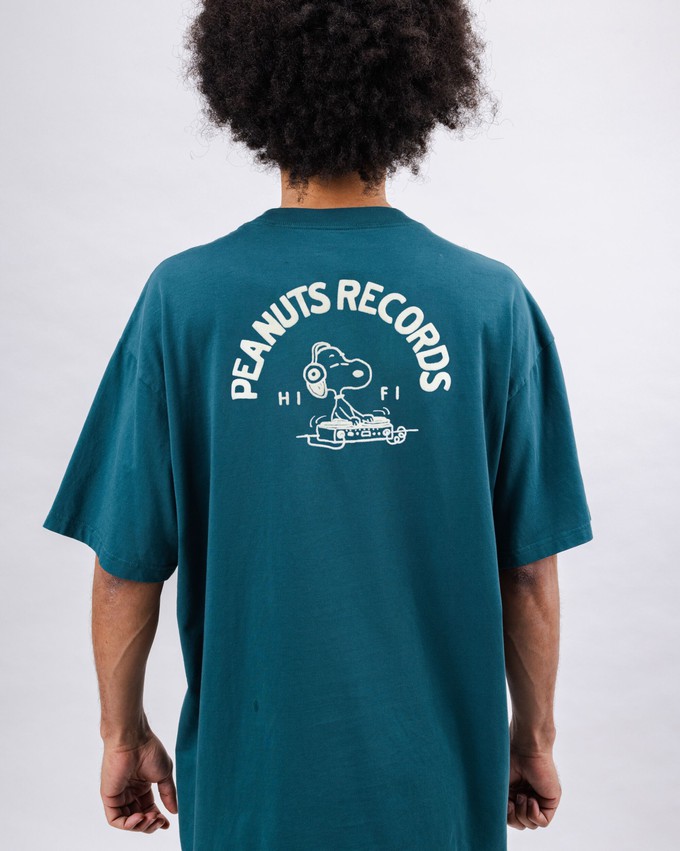 Peanuts Records Oversize T-shirt Green from Brava Fabrics