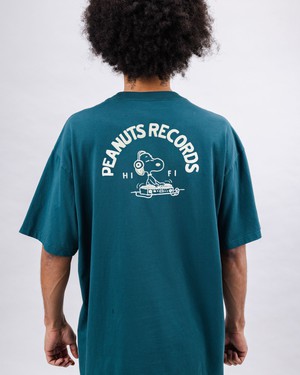 Peanuts Records Oversize T-shirt Green from Brava Fabrics