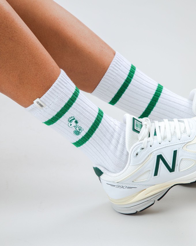 Peanuts Tennis Snoopy Socks White from Brava Fabrics