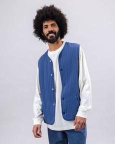 Quilt Vest Man Indigo via Brava Fabrics