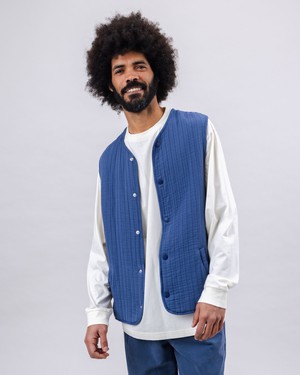 Quilt Vest Man Indigo from Brava Fabrics Quilt Vest Man Indigo from Brava Fabrics