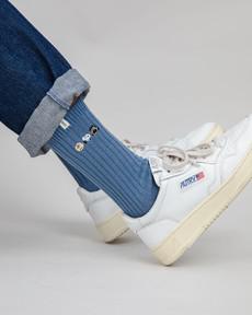 Peanuts The Gang Socks Blue via Brava Fabrics