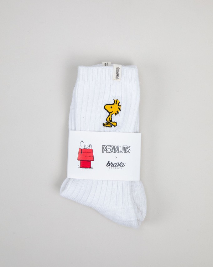Peanuts Woodstock Socks White from Brava Fabrics