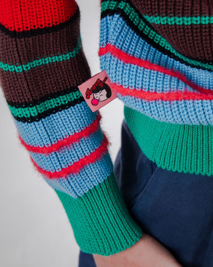 Multistriped Sweater Batwing from Brava Fabrics