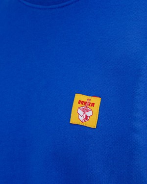 Noodles Label Sweatshirt Klein Blue from Brava Fabrics