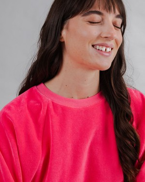 Velvet Raglan Sweatshirt Pink from Brava Fabrics