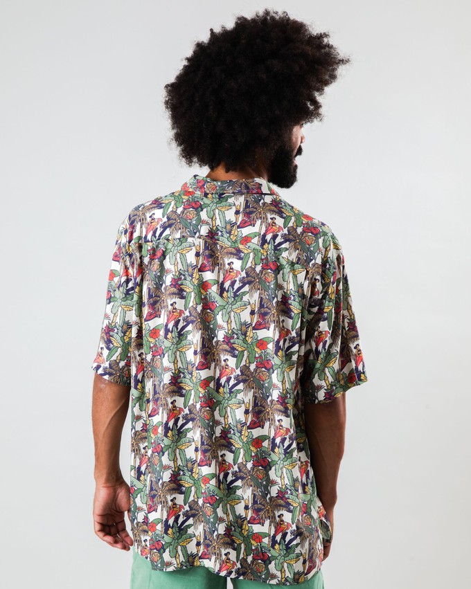 Helios Aloha Shirt Ecru from Brava Fabrics