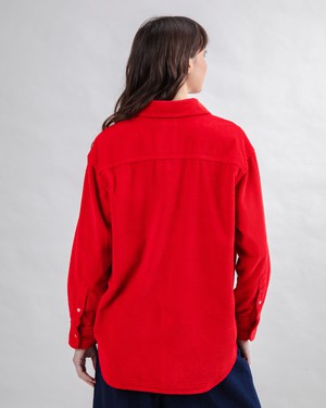 Corduroy Long Overshirt Red from Brava Fabrics