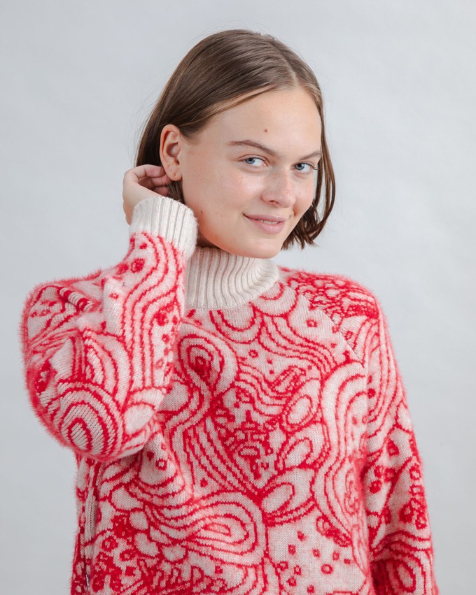 Cropped Sweater Noodles Jacquard from Brava Fabrics