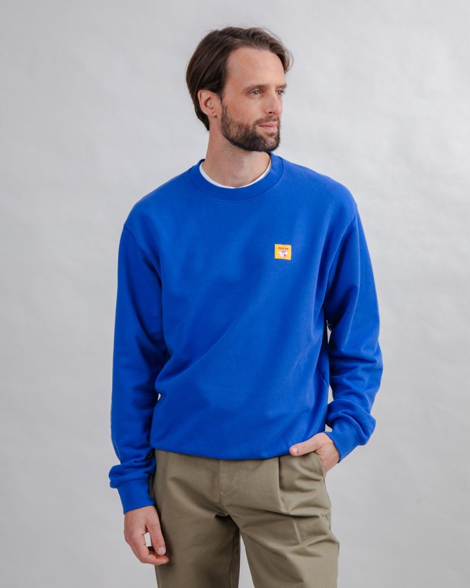 Noodles Label Sweatshirt Klein Blue from Brava Fabrics