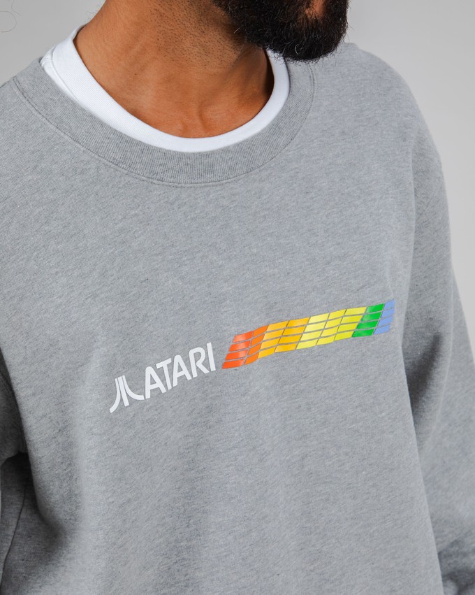 Atari Spectrum Sweatshirt Grey Melange from Brava Fabrics