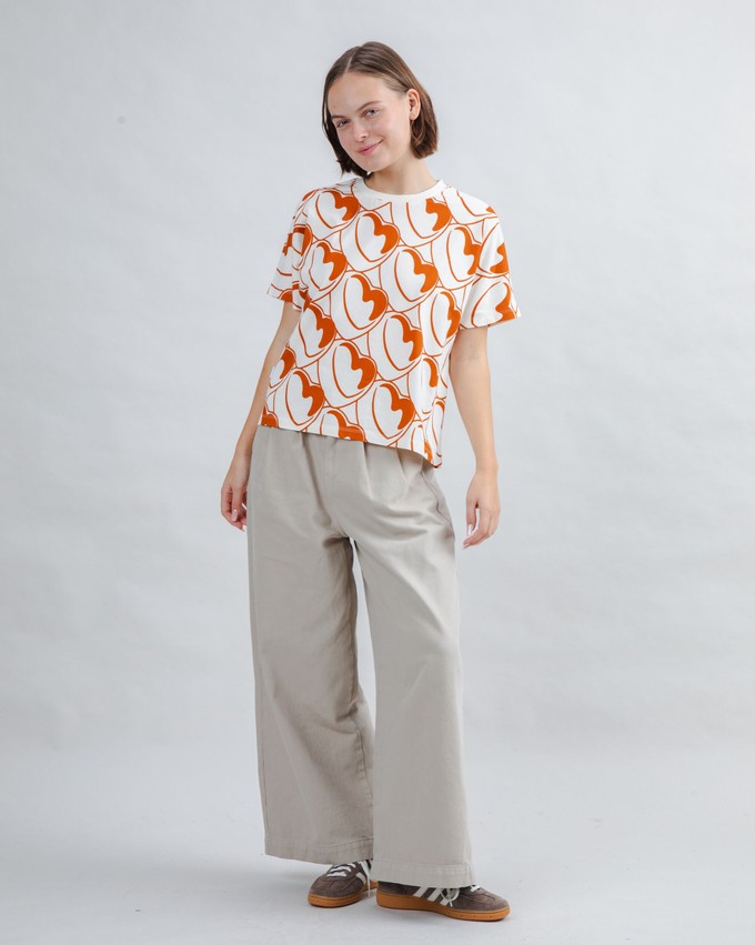 Bombon Allover Oversize Tee Brown from Brava Fabrics