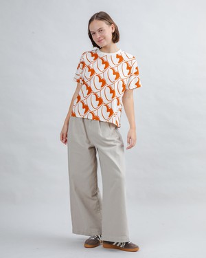 Bombon Allover Oversize Tee Brown from Brava Fabrics