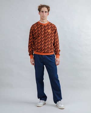 Choco Allover Sweatshirt Brown from Brava Fabrics