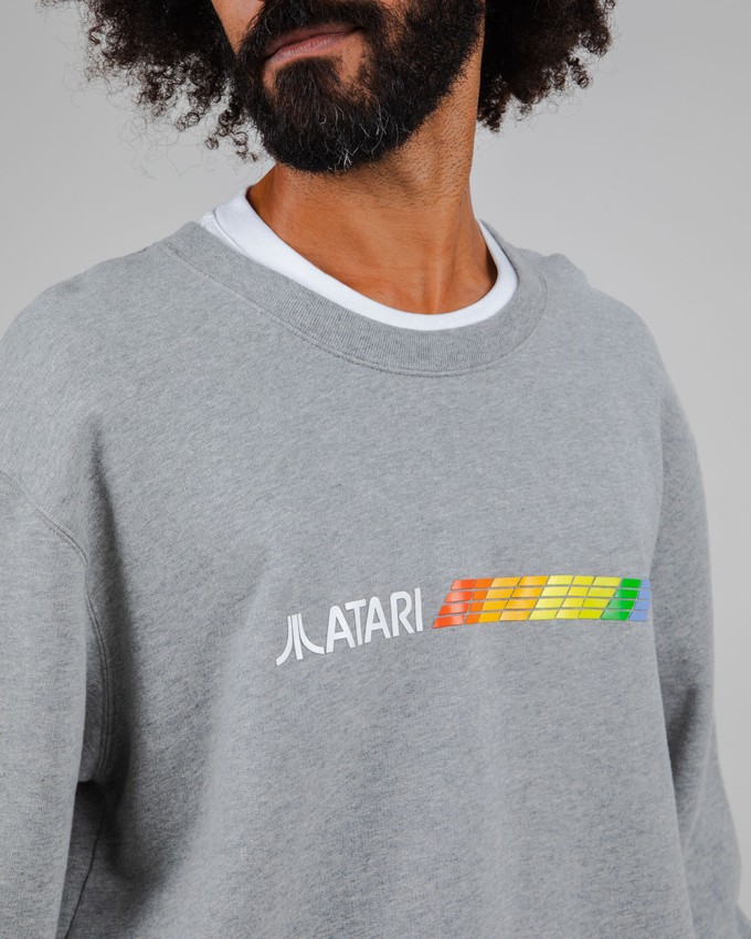 Atari Spectrum Sweatshirt Grey Melange from Brava Fabrics