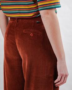 Corduroy Pleated Pants Copper via Brava Fabrics