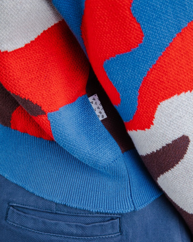 Jacquard Cropped Sweater Sobremesa from Brava Fabrics