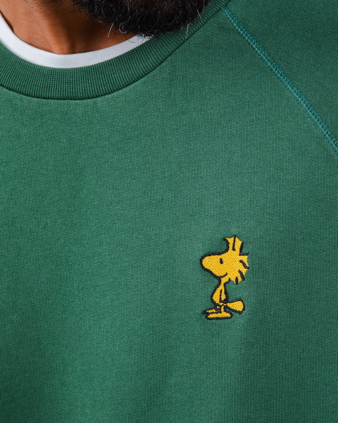 Peanuts Woodstock Sweatshirt Green from Brava Fabrics