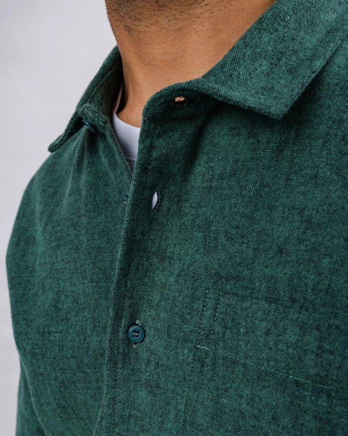 Pizza Flannel Overshirt Green from Brava Fabrics