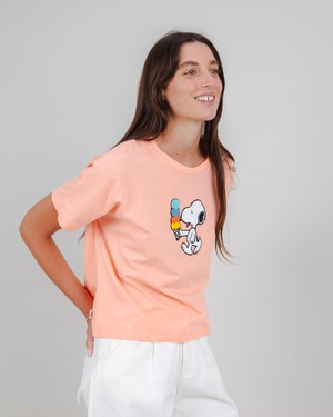 Peanuts Icecream Oversize Tee Pink from Brava Fabrics