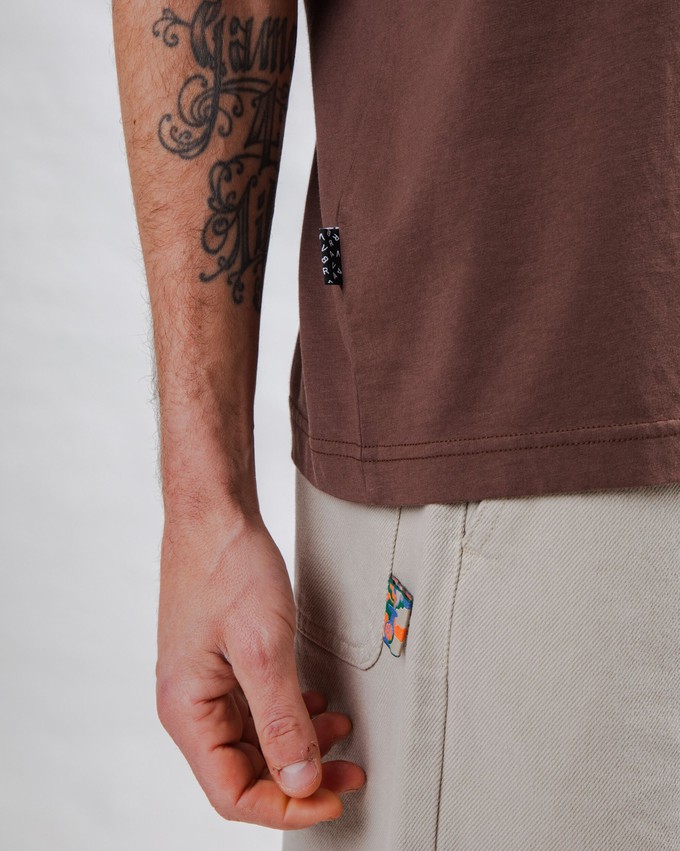 Choco Label T-shirt Brown from Brava Fabrics