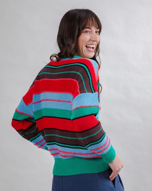 Multistriped Sweater Batwing from Brava Fabrics