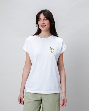 Peanuts Tennis Double Fault Snoopy Scoop Tee White from Brava Fabrics