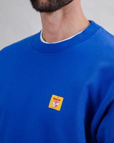 Noodles Label Sweatshirt Klein Blue via Brava Fabrics