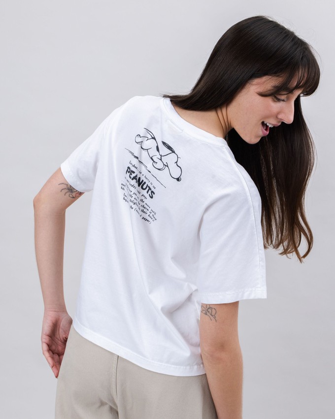 Peanuts Everybody's in a Hurry Oversize Tee White from Brava Fabrics