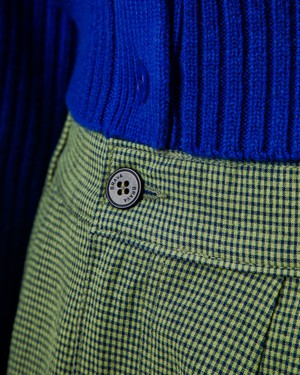 Checks Midi Skirt Olive from Brava Fabrics