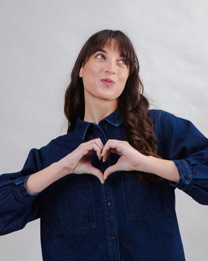 Raw Denim Boxy Shirt Blue from Brava Fabrics