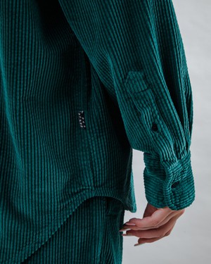 Corduroy Long Overshirt Green from Brava Fabrics