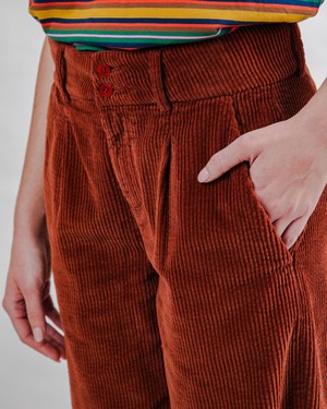 Corduroy Pleated Pants Copper from Brava Fabrics