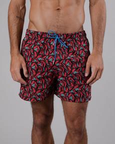 Lobster Swimwear Red via Brava Fabrics