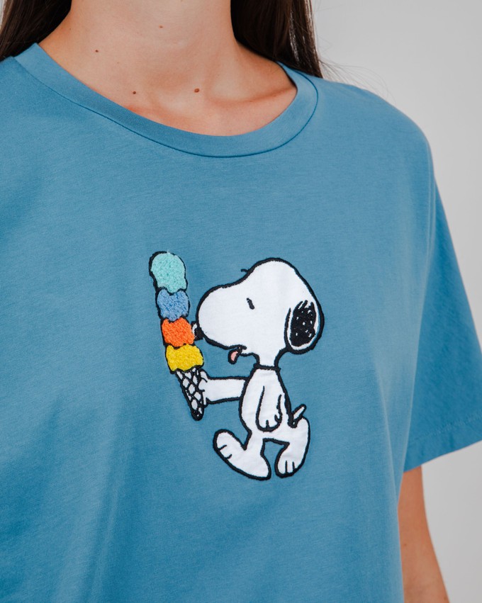 Peanuts Icecream Oversize Tee Blue from Brava Fabrics