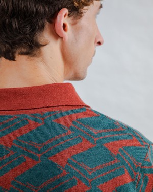 Chocolate Jacquard Polo from Brava Fabrics