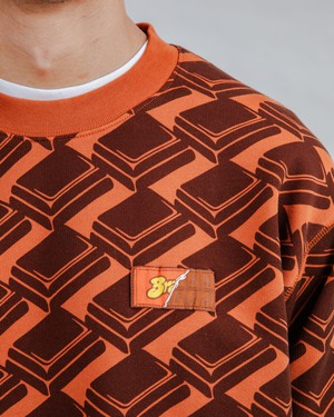 Choco Allover Sweatshirt Brown from Brava Fabrics