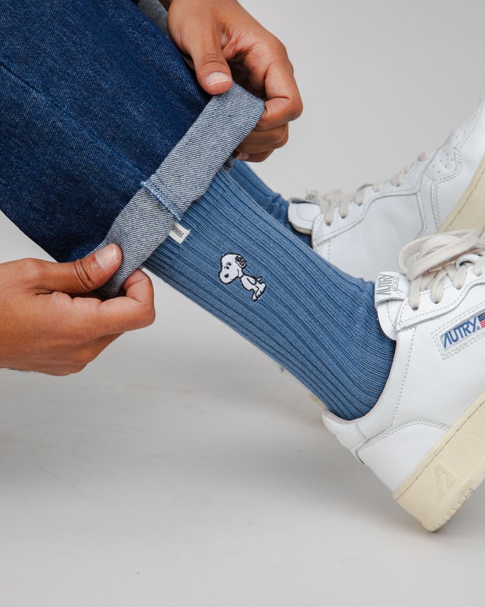 Peanuts Snoopy Socks Blue from Brava Fabrics