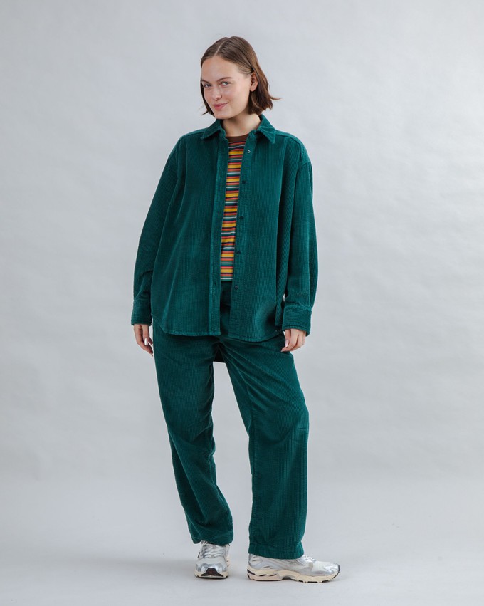 Corduroy Long Overshirt Green from Brava Fabrics