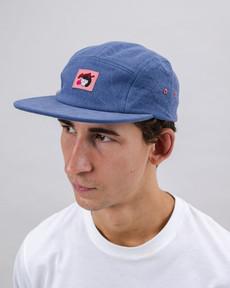 Cotton 5 Panel Cap Blue via Brava Fabrics