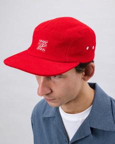 Cotton 5 Panel Cap Red via Brava Fabrics