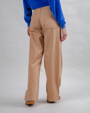 Stripes Straight Leg Pants Camel from Brava Fabrics