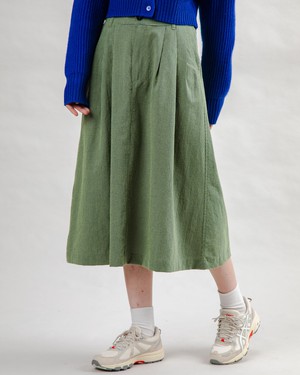 Checks Midi Skirt Olive from Brava Fabrics