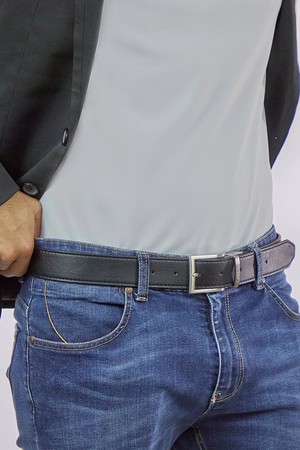 Reverse reversible belt – Black/Camel from CANUSSA
