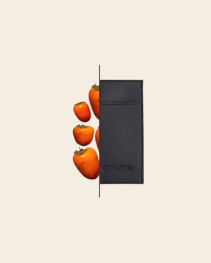 Persimmon slim card holder - Black from CANUSSA